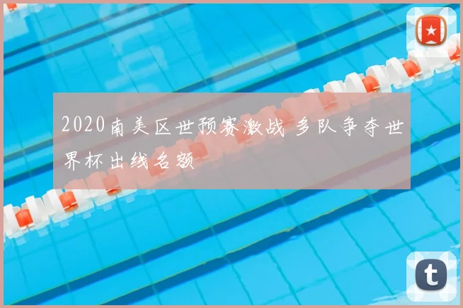 2020南美区世预赛激战 多队争夺世界杯出线名额